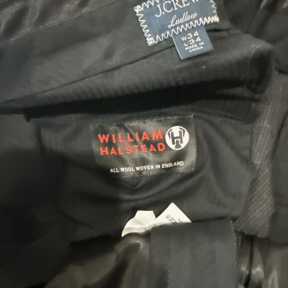 J Crew Ludlow Unstructured William Halstead UK Wool Houndstooth Suit Pant 34x31 - Picture 5 of 9